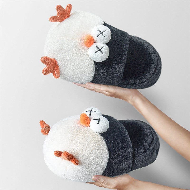 Boys Cotton Slippers Cute Bag With Winter Warm Indoor Non-slip Home Furnishing