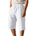 Men's Loose And Simple Solid Color Casual Linen Transparent Shorts