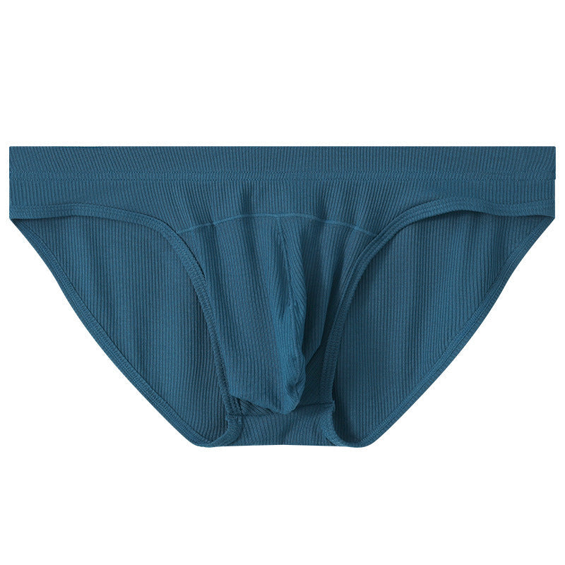 Men's Briefs Convex Low Waist Briefs Breathable Sexy Youth Underwear Solid Color Loose Pants