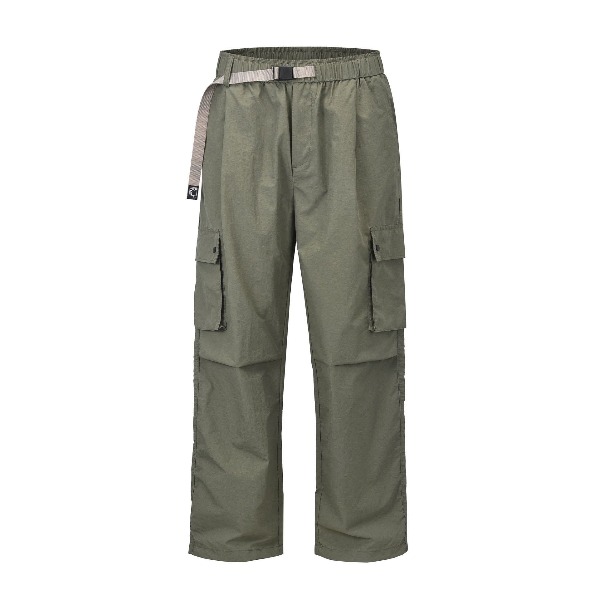 Large Pocket Paratrooper Pants Loose Wide Leg Drawstring Ankle-tied Casual Pants