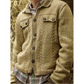 Long Sleeve Lapel Single Breasted Sweater Slim Cardigan