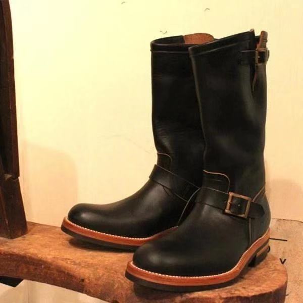 Flat-bottomed Wedge Mid-tube All-match Casual Fashion Men's Boots