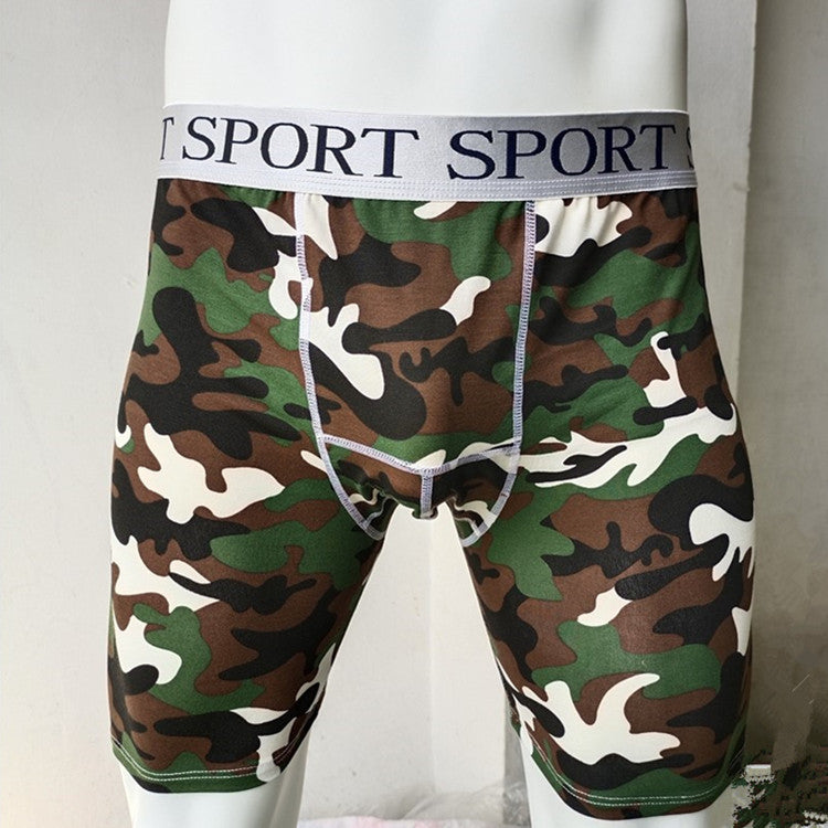 Men's Camouflage Running Fitness Sports Cotton Underwear