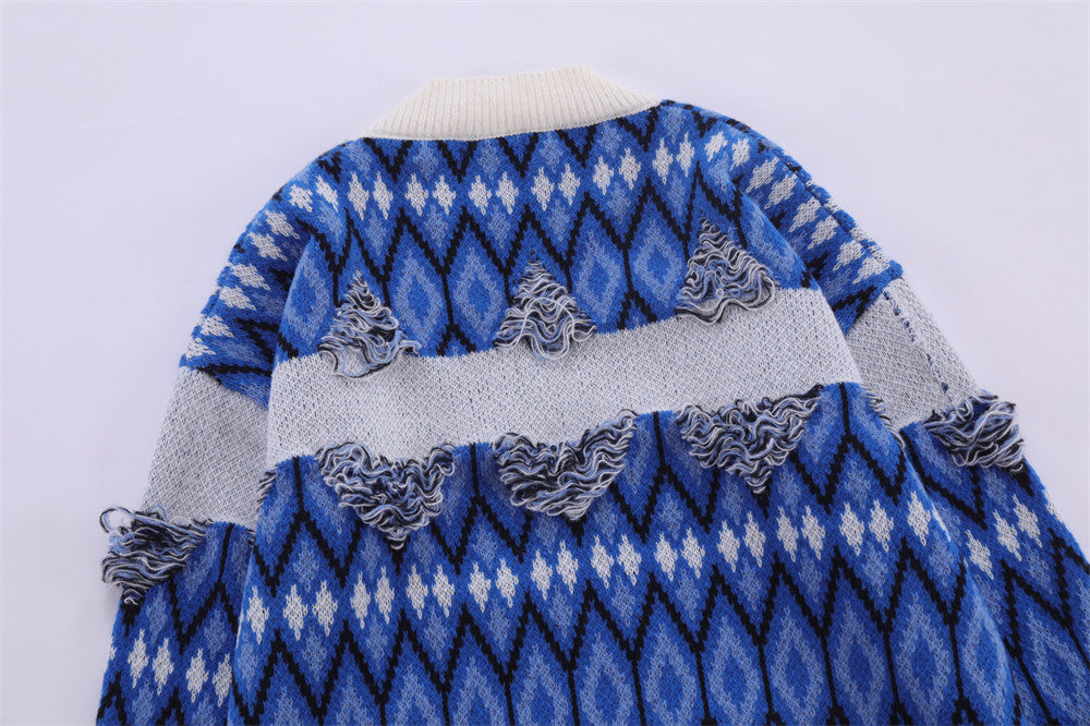 European And American Trend Niche Loose V-neck Sweater Jacket