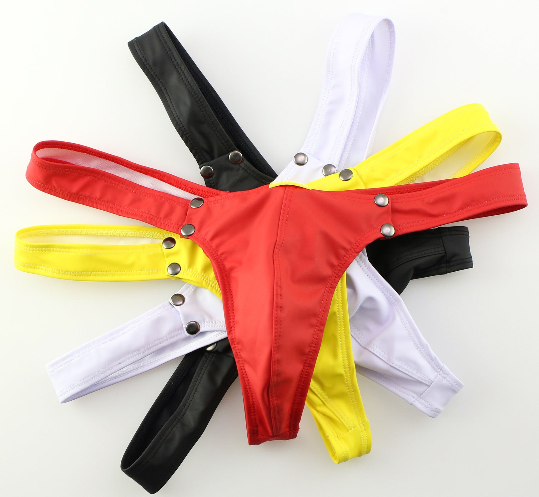 Men's high elastic PU underwear