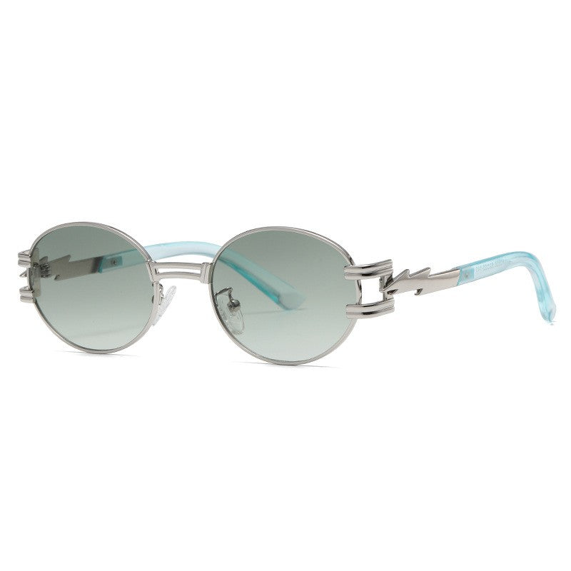Round Frame Trendy Sun Protection Sunglasses