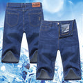Thin Ice Silk Men's Stretch 7-quarter Denim Shorts