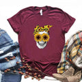 Chrysanthemum sunglasses skull short sleeves