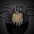 Never Fade Viking Celtic Wolf Claw Necklace Men