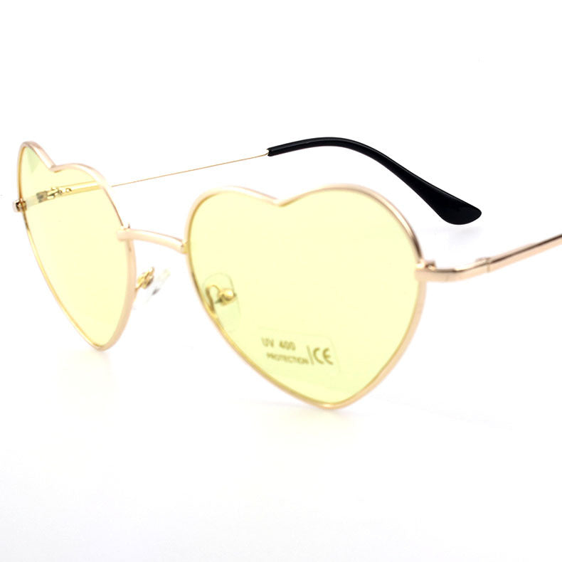 Cute peach heart shaped sunglasses