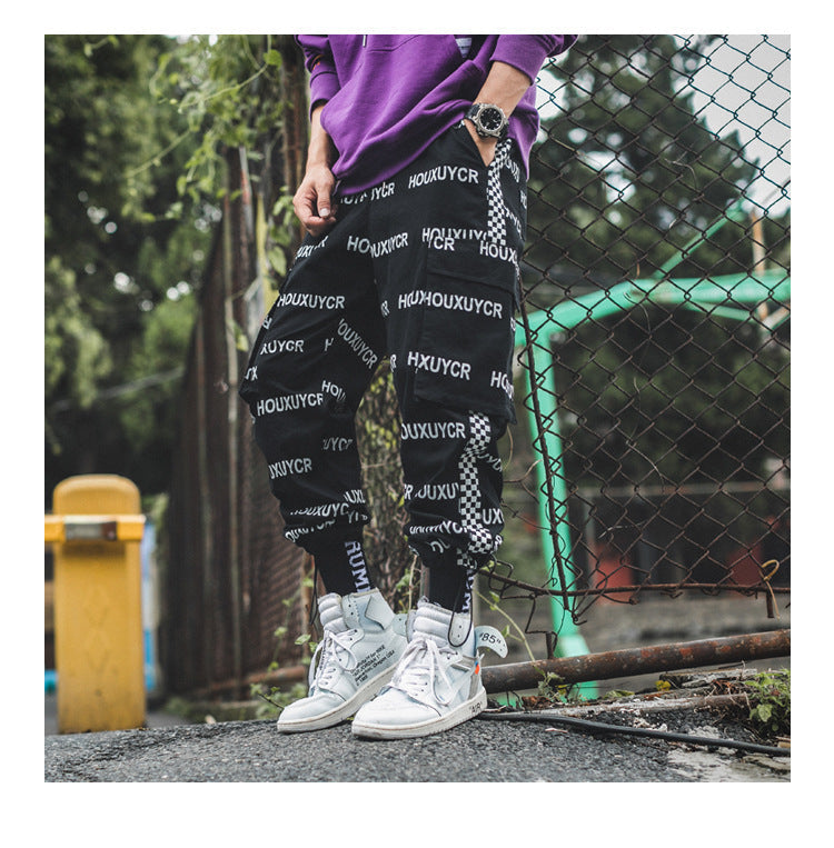 Letter Print Men's Growth Fashion And Comfort Pants