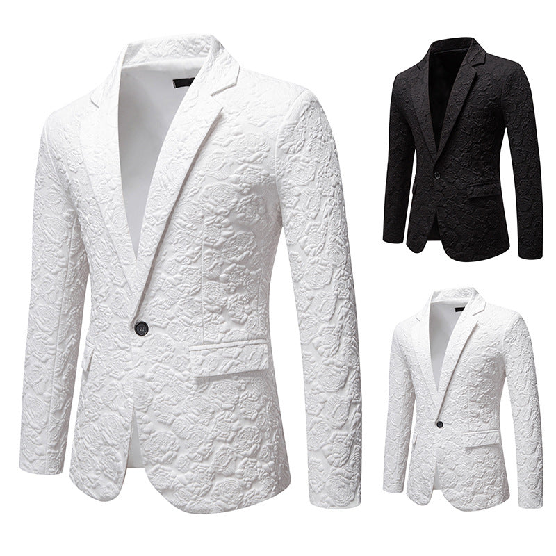 Business Slim-fit Rose Groom Groomsman Suit Top