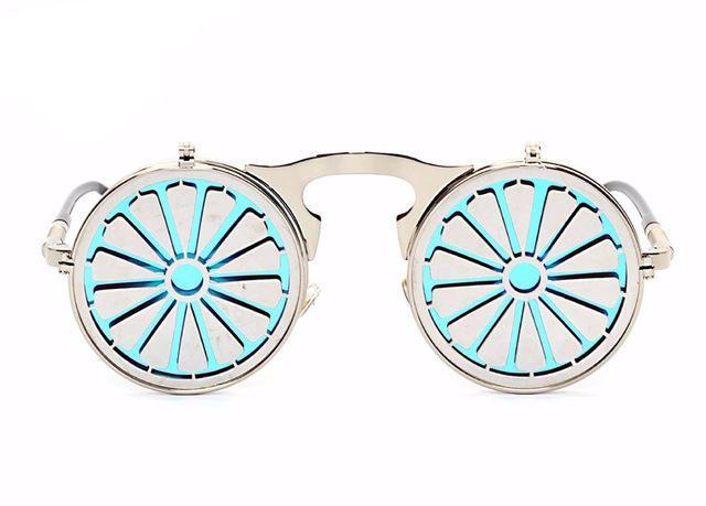 Retro Steampunk Flippable Design Sunglasses