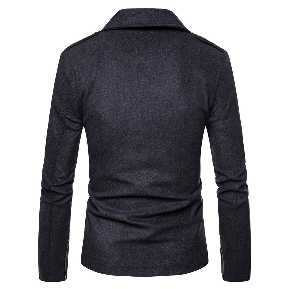 British men's slim trench coat