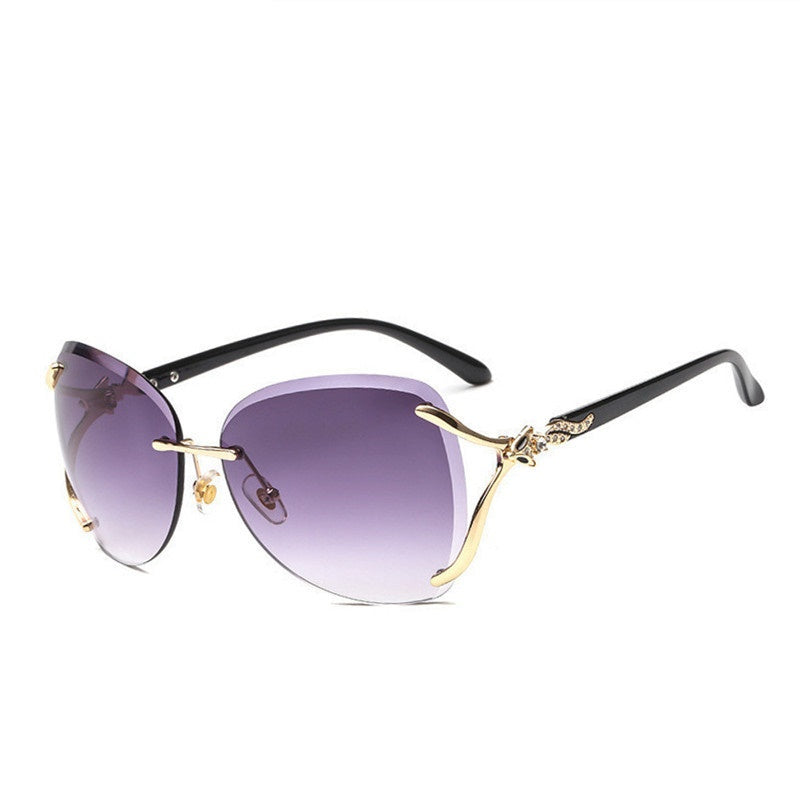 Pink Foxes Rhinestone Oversized Sunglasses