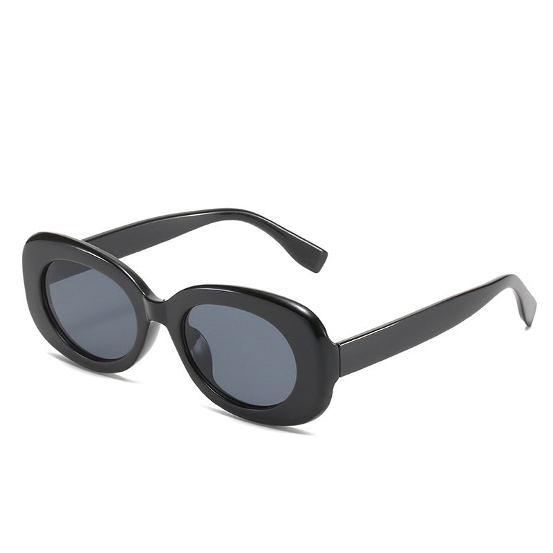 Simple Colorful Oval Frame Sunglasses