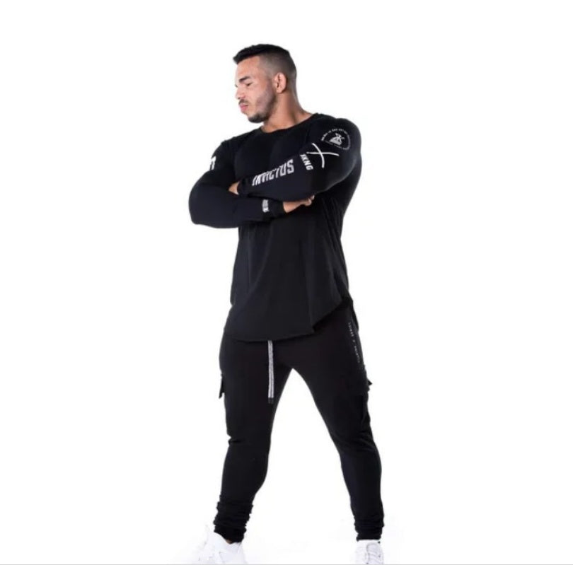 Fitness training long-sleeved bottoming shirt tops breathable elastic moisture wicking quick-drying tight-fitting quick-drying sports and leisure