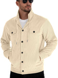 Sports Casual Polo Collar Corduroy Jacket For Men