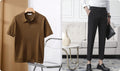 American Lapel Sunken Stripe Jacquard Sweater
