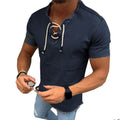 Tassel Elastic Men's Denim T-shirt