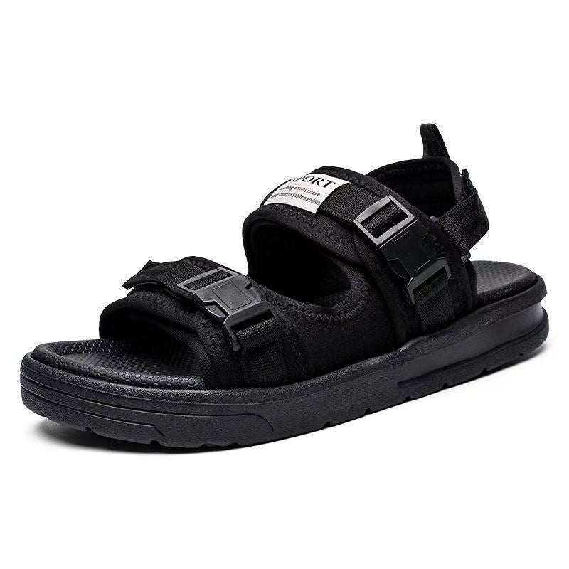 Fashion Sports Velcro Sandals And Slippers Black
