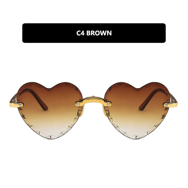 Love cut edge rimless sunglasses