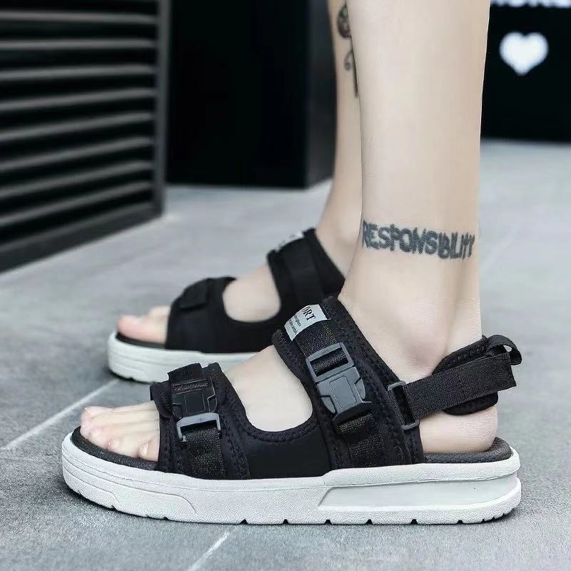 Fashion Sports Velcro Sandals And Slippers Black