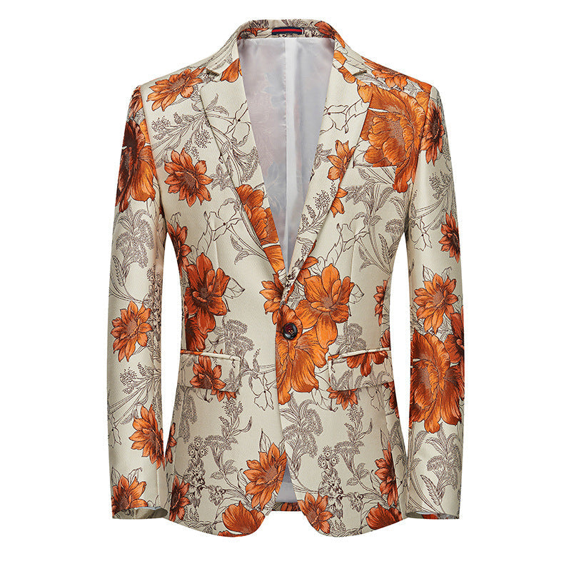 Fashion Color Personalized Stage Performance Banquet Business Casual Small Suit