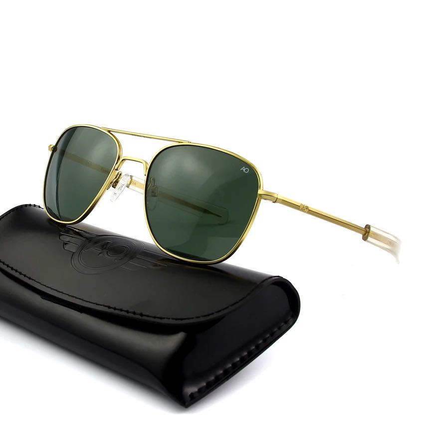 Men's HD tempered glass frame sunglasses