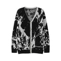 Snowflake Ripped Niche V-neck Knitted Tup Cardigan