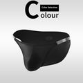 Men's Solid Color High Luxury Low Waist Transparent All-inclusive Briefs