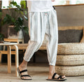 Chinese Style New Cotton And Linen Large Size Casual Youth Feet Japanese Men's Pants