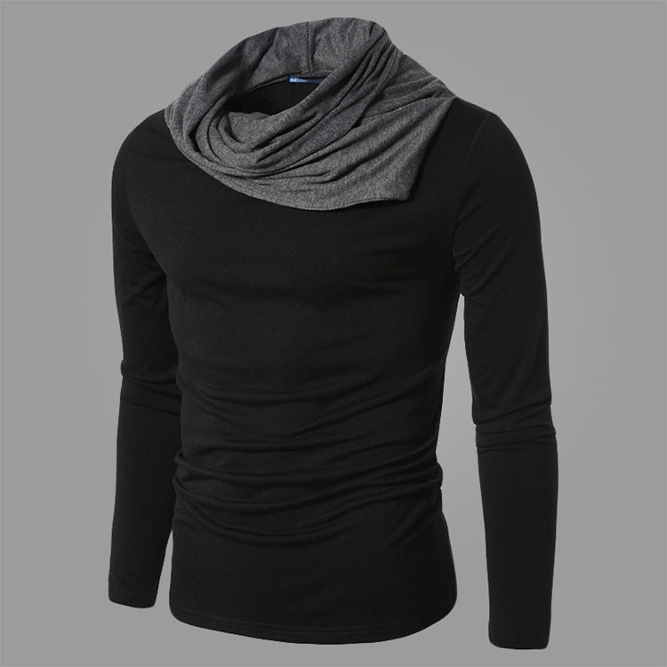 Knitted Bottoming Shirt Pullover Men's Slim High Neck Long Sleeves