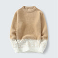 Fall Winter Pullover Round Neck Gradient Base Shirt Sweater Men