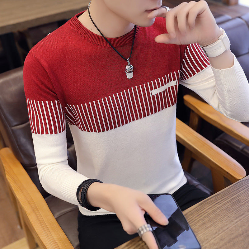 Men's Slim-Fit Color-Block Sweater