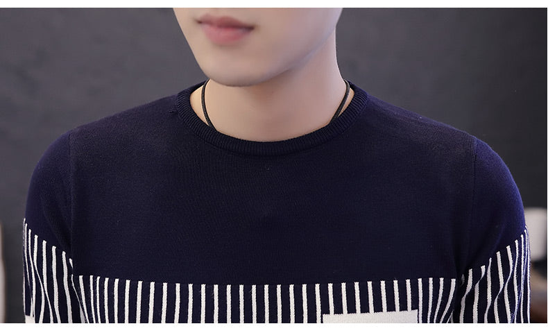 Men's Slim-Fit Color-Block Sweater