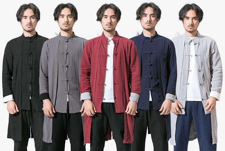Windbreaker Men's Mid-Length Spring and Fall Coat