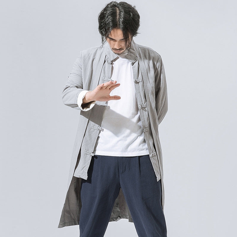 Windbreaker Men's Mid-Length Spring and Fall Coat