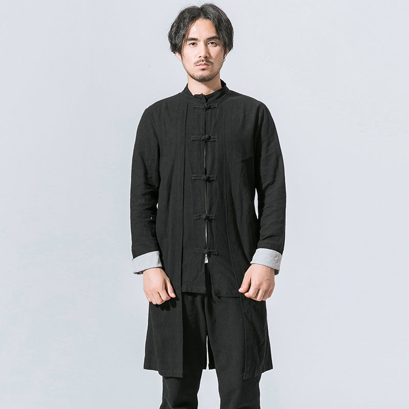 Windbreaker Men's Mid-Length Spring and Fall Coat