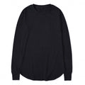 European And American High Street Solid Color Base Shirt With Arc Hem