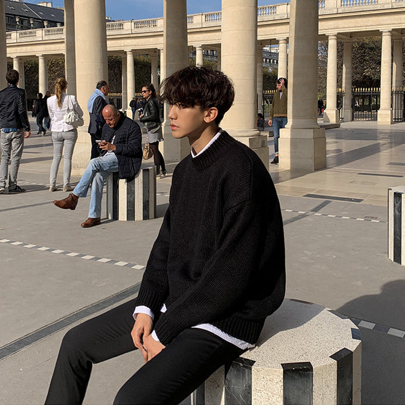 Loose Knit Sweater Thickened Bottoming Sweater