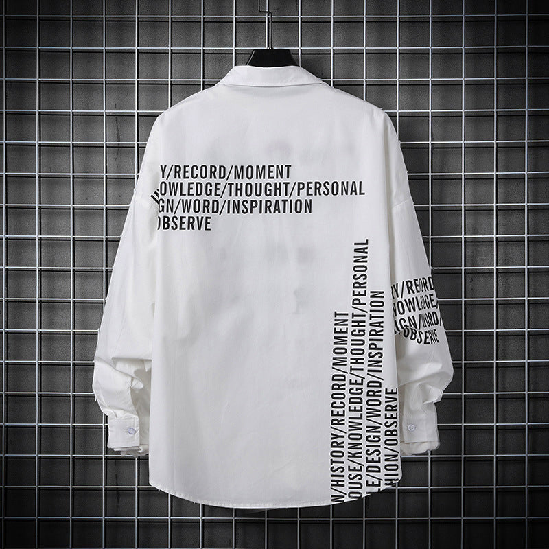 Spring And Autumn Casual Long Sleeves shirt men