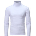 Slim Fit Solid Color Half High Neck Long Sleeved T Shirt Men's Tight Bottoming Shirt