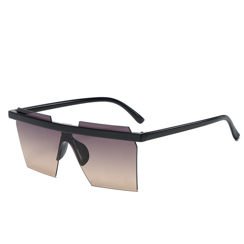 Fashion One-Piece Trimmed Sunglasses