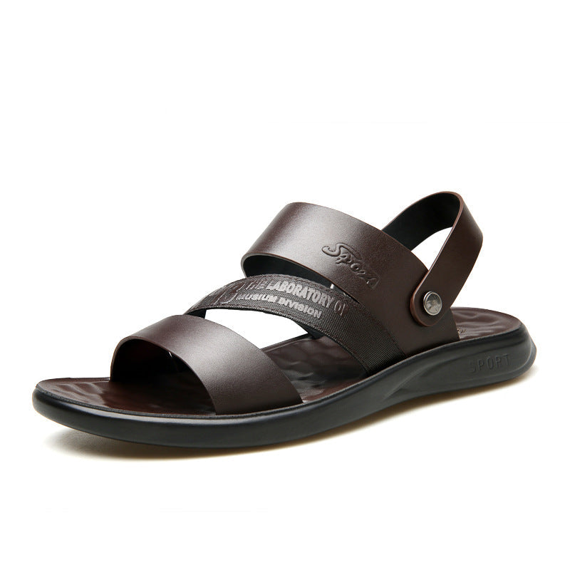 Summer Shoes Men Beach Sandals Thick Sole Non-slip Flat Summer Holiday Sandals Casual Male Shoes dfv56