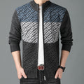 Stand-Up Collar Color-Blocking Outer Wear Sweater