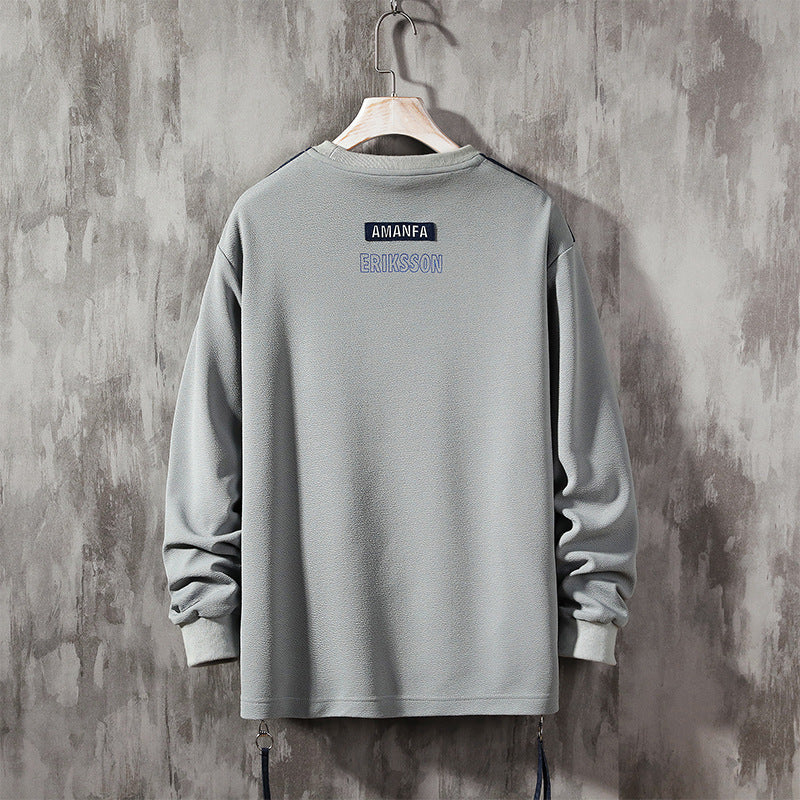 Printed Casual City Men's Round Neck Long-sleeved Sweater