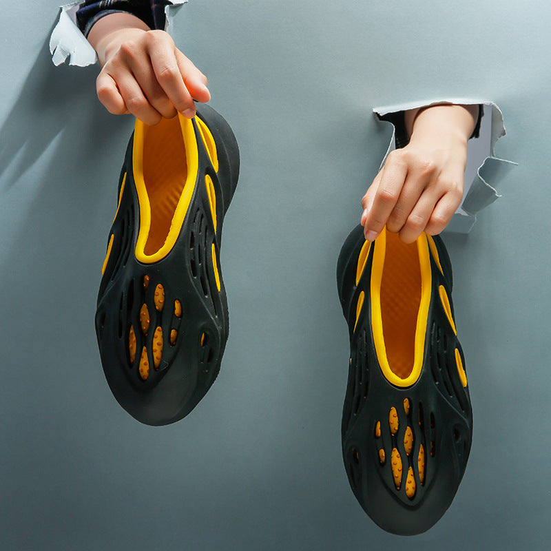 Soft Soled Coconut Shoes Two-Tone Breathable Couple Beach Sandals