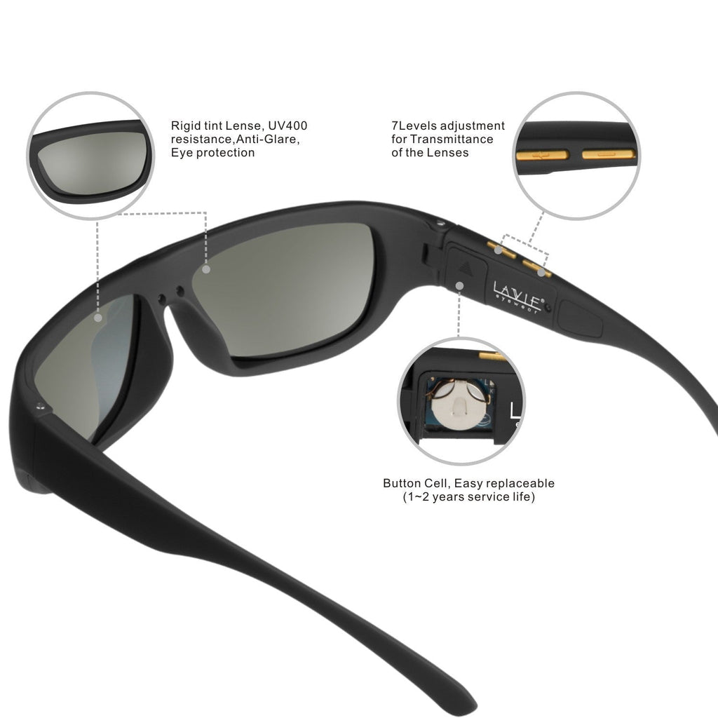 Color changing polarized sunglasses