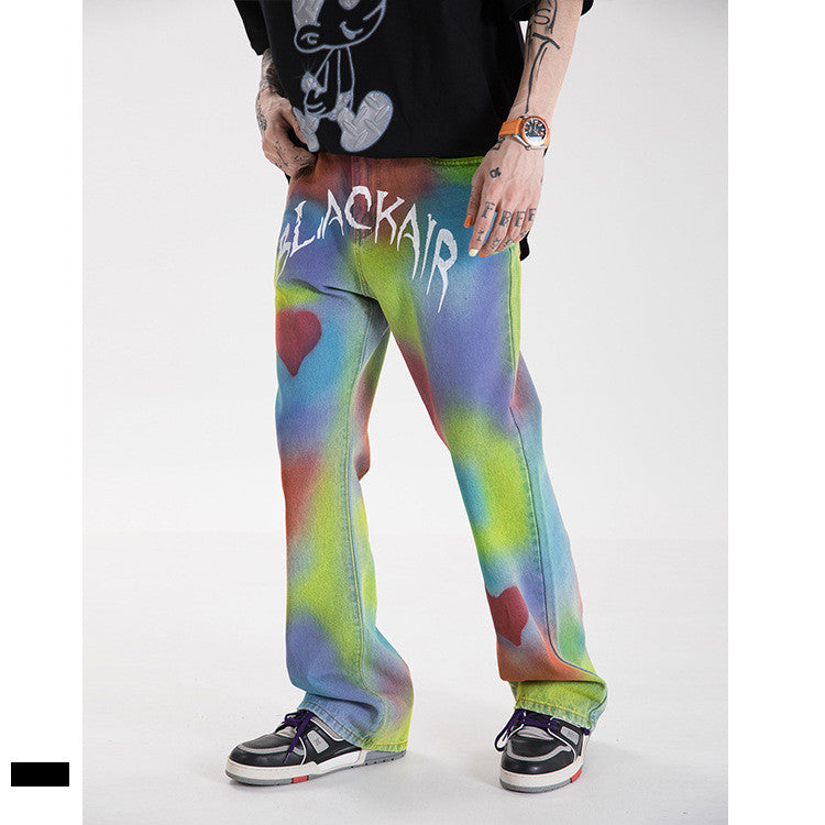 Madeextreme Street Brand Spring Summer New Love Wei La Hip Hop National Trendy Men's Vibe Jeans